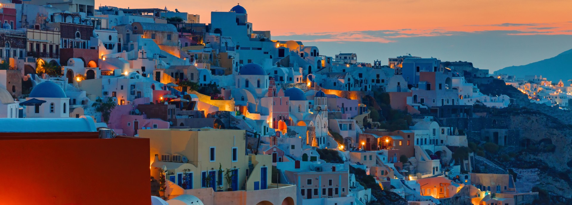 Sunrise over Oia Santorini