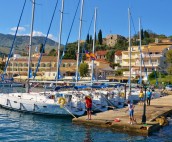 The quay in Kassiopi on Corfu Island