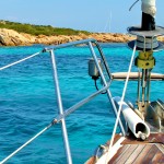 Anchored near Budelli Island Sardinia Italy