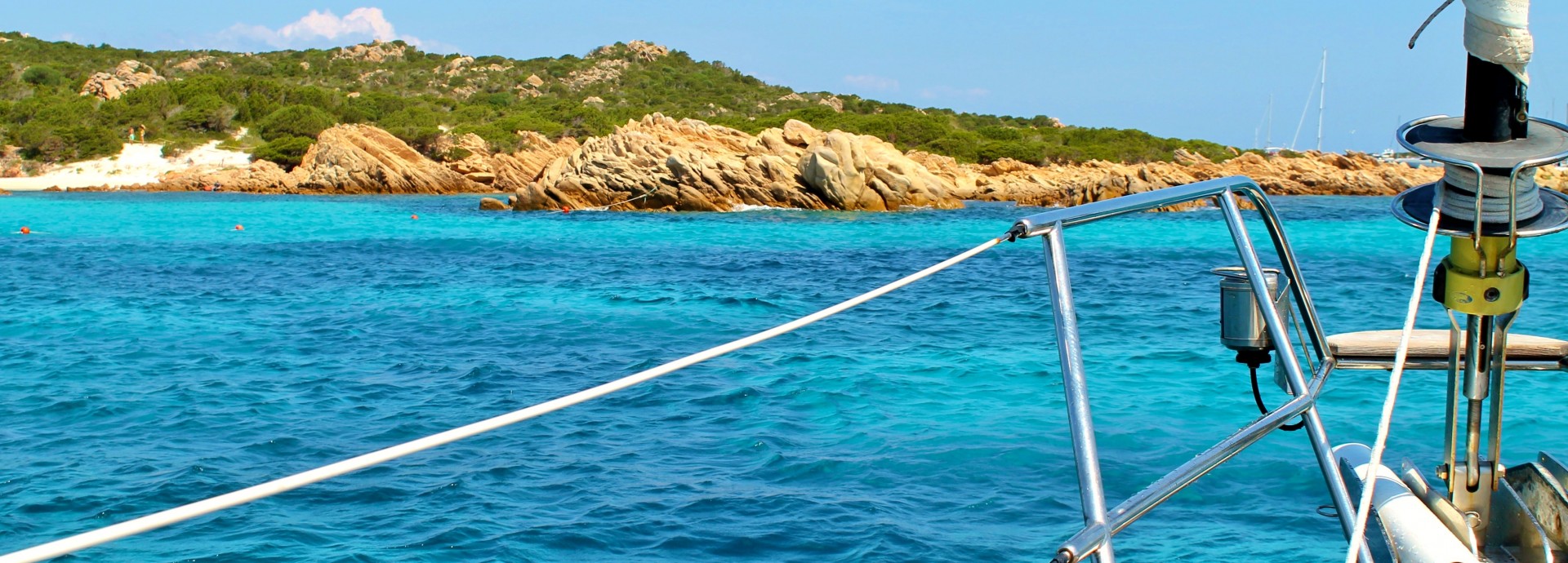 Anchored near Budelli Island Sardinia Italy