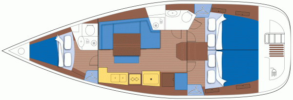 Beneteau 40 Yacht Layout