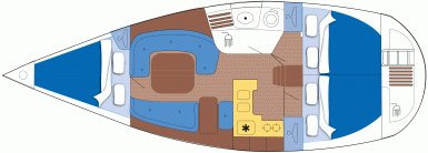 Beneteau 361 Yacht Layout