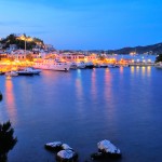 Skiathos town at night