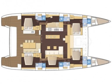 Lagoon 620 Deck Plan