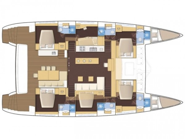 Lagoon 620 Deck Plan