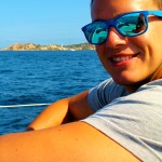 Smiling sailing in Sardinia