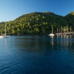 Yacht in bay