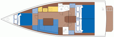 Beneteau 38 Yacht Layout