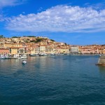 Portoferraio town with yacht