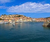 Portoferraio town with yacht