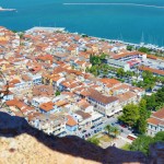 The view of Navplion from the Palamidi Fortress