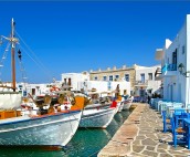 Naousa Paros Fishing Boat and cute quay