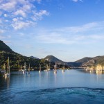 Port on Meganisi with yachts