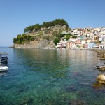 Sailing in Parga from the quay